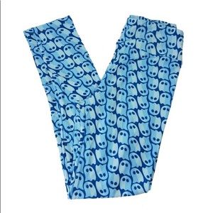 OS Lularoe Blue Ghost Leggings One Size Halloween